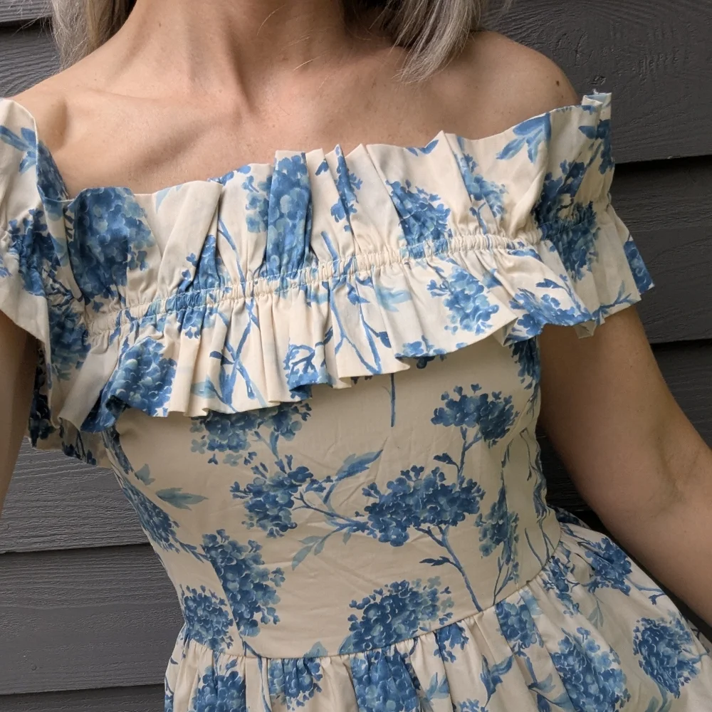 ABERCROMBIE AND FITCH poplin maxi dress S - Picture 3 of 9